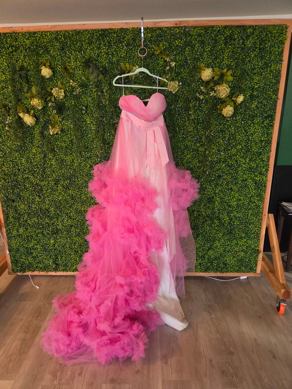 Pink Quince Formal Vintage Gown with Train